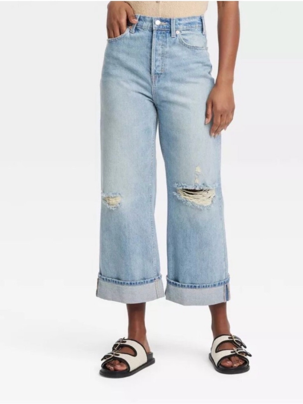 Universal Thread Cropped Vintage Wide Leg Jeans